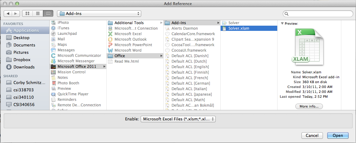 How To Enable Solvertable In Excel For Mac